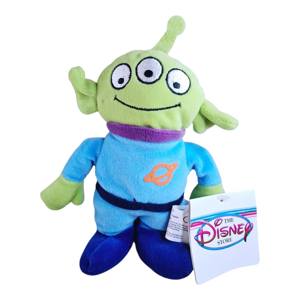 VTG Disney Toy Story Alien Plush Mini Bean Bag Alien 7" Green Three Eyed